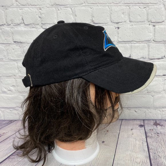 Carolina Panthers Hat Cap Strap Back Black White Embroidered Log NFL Football - Picture 4 of 10
